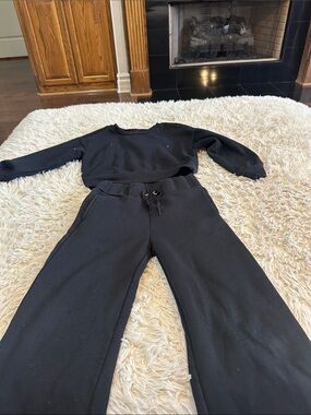 Black Kids Matching Sweatshirt & Jogger Set - Unbranded